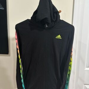 Adidas long sleeve shirt with hoodie.
